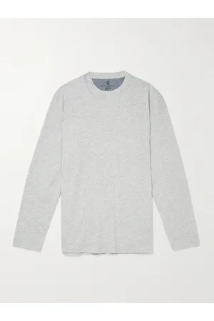 Brunello Cucinelli Men Long Sleeve - Slim-Fit Cotton-Jersey T-Shirt