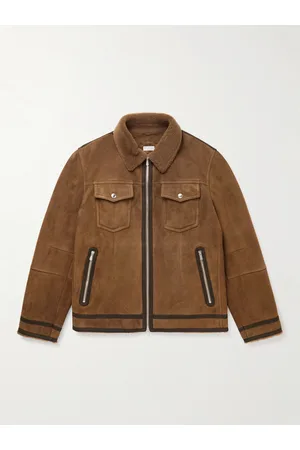 Brunello Cucinelli Shearling-Lined Suede Jacket