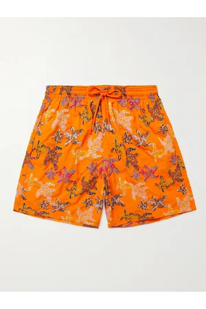Vilebrequin Mistral Straight-Length Mid-Length Embroidered Swim Shorts