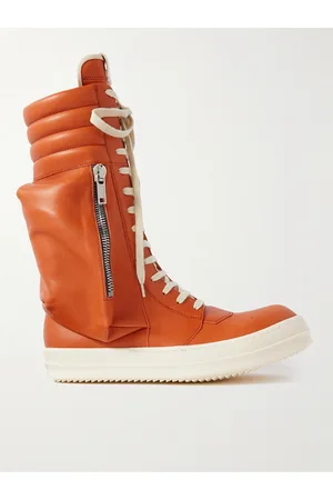 Rick Owens Leather Knee-High Sneakers