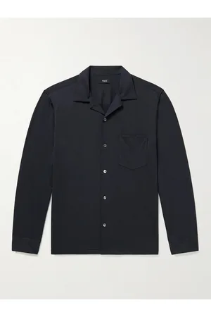Theory Men Casual - Noll Camp-Collar Cotton-Blend Shirt
