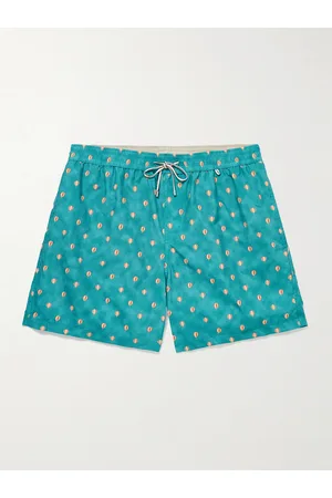 Loro Piana Straight-Leg Mid-Length Printed Swim Shorts