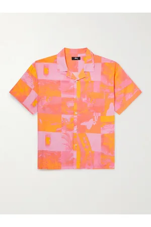 STUSSY Convertible-Collar Printed Woven Shirt