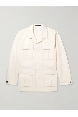 Loro Piana Mojave Camp-Collar Cotton and Linen-Blend Field Jacket