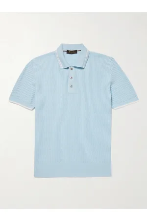 Loro Piana Slim-Fit Ribbed Linen Polo Shirt