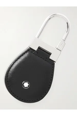Montblanc Men Accessories - Meisterstück Leather and Palladium-Plated Key Fob