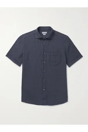 Incotex Garment-Dyed Linen Shirt