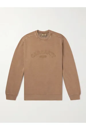 Carhartt Logo-Embroidered Garment-Dyed Cotton-Jersey Sweatshirt