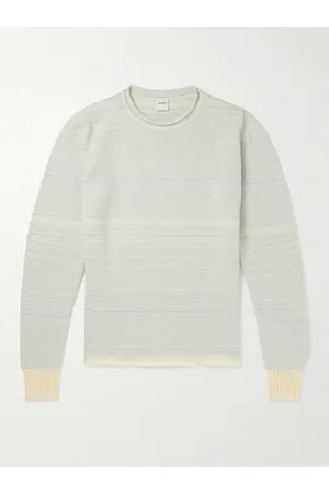 Aspesi Striped Virgin Wool-Blend Jacquard Sweater