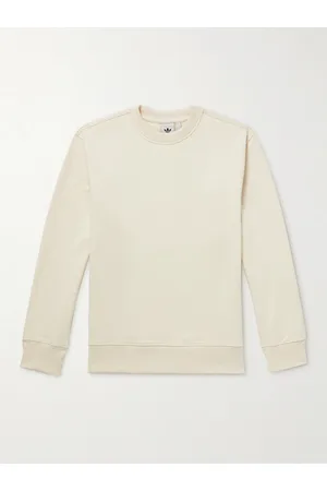adidas Men Sweatshirts - Logo-Embroidered Cotton-Blend Jersey Sweatshirt