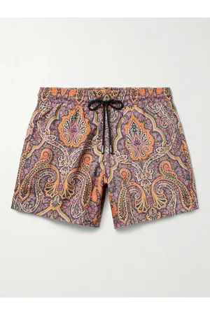 Etro Men Swim Shorts - Slim-Fit Mid-Length Paisley-Print Swim Shorts
