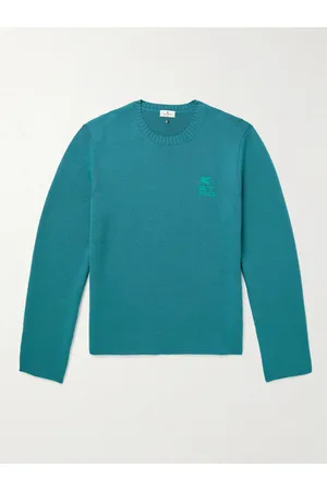Etro Men Jumpers - Logo-Flocked Virgin Wool Sweater