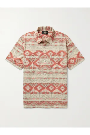 Ralph Lauren Convertible-Collar Printed Cotton-Seersucker Shirt
