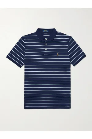 Ralph Lauren Slim-Fit Striped Cotton-Piqué Polo Shirt