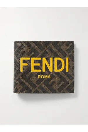 Fendi Logo-Print Leather Billfold Wallet