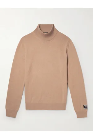 Gucci Logo-Intarsia Cashmere and Wool-Blend Rollneck Sweater