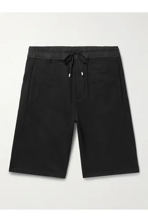 SAINT LAURENT Straight-Leg Cotton-Jersey Drawstring Bermuda Shorts
