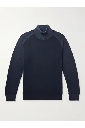 Etro Logo-Embroidered Virgin Wool Rollneck Sweater