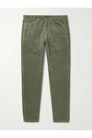 Aspesi Men Pants - Straight-Leg Garment-Dyed Cotton-Corduroy Trousers