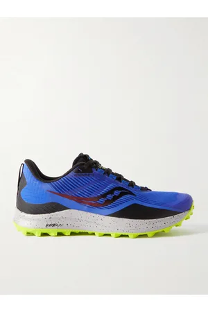 Saucony Peregrine 12 Rubber-Trimmed Mesh Running Sneakers