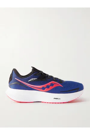 Saucony Ride 15 Rubber-Trimmed Mesh Running Sneakers