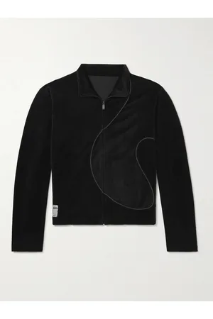 McQ Gloop Cotton-Blend Velour Zip-Up Sweater