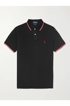 Ralph Lauren Slim-Fit Contrast-Tipped Cotton-Piqué Polo Shirt