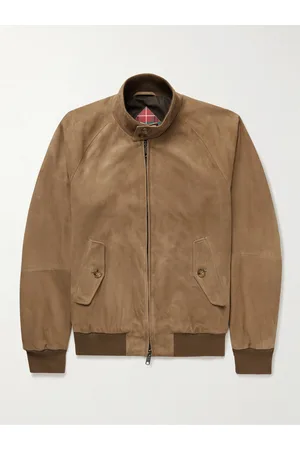 Baracuta Men Leather Jackets - G9 Suede Harrington Jacket