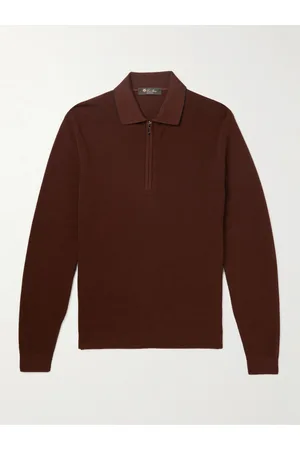 Loro Piana Slim-Fit Wool and Silk-Blend Half-Zip Polo Shirt