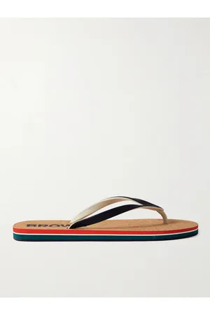 Orlebar Brown Men Flip Flops - Haston Logo-Debossed Rubber and Cork Flip Flops