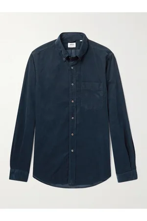 Aspesi Men Casual - Button-Down Collar Garment-Dyed Cotton-Corduroy Shirt