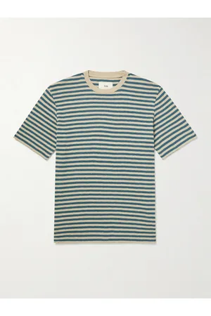 Folk Men T-shirts - Striped Cotton-Jersey T-Shirt