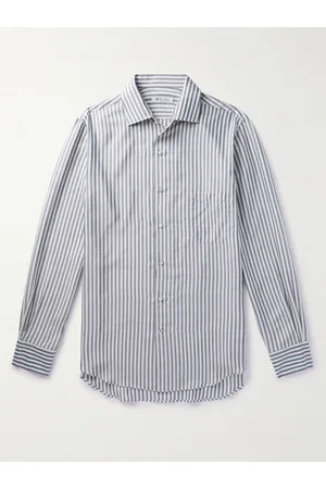 Loro Piana Men Long sleeves - Andrè Striped Silk Shirt