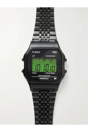 Timex T80 34mm Stainless Steel Digital Watch