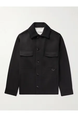Agnona Leather-Trimmed Cashmere Overshirt