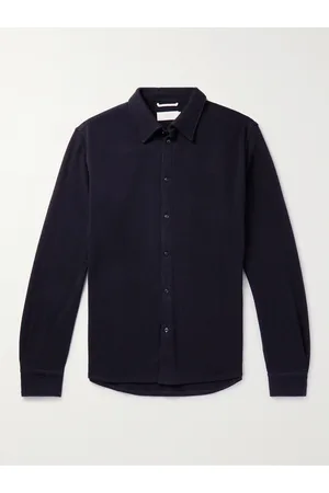 Agnona Men Casual - Cotton and Cashmere-Blend Piqué Shirt