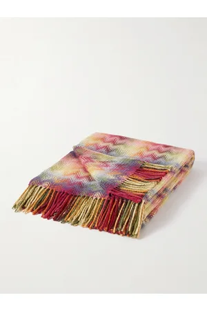 Missoni Montgomery Fringed Checked Wool-Blend Throw