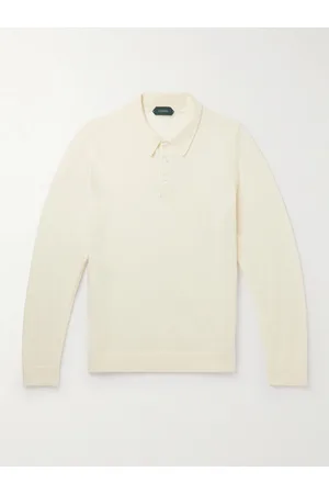 Incotex Slim-Fit Virgin Wool and Cashmere-Blend Polo Shirt