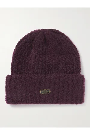 Agnona Logo-Appliquéd Cashmere and Silk-Blend Bouclé Beanie