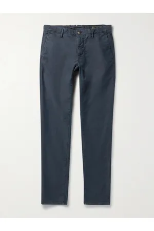 Incotex Slim-Fit Garment-Dyed Cotton-Blend Twill Trousers