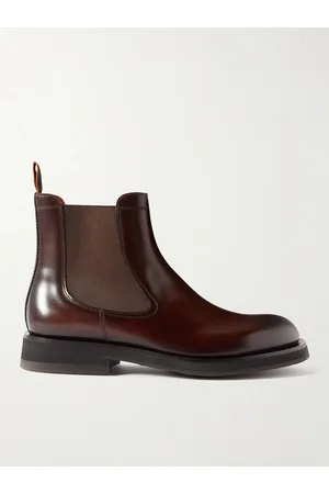 santoni Men Boots - Leather Chelsea Boots