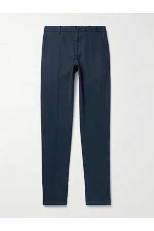 Incotex Men Pants - Venezia 1951 Straight-Leg Cotton-Blend Twill Trousers