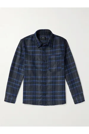 A.P.C. Men Shirts - Basile Wool-Blend Flannel Overshirt