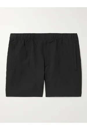 THEORY Jace Striped Recycled-Seersucker Swim Shorts