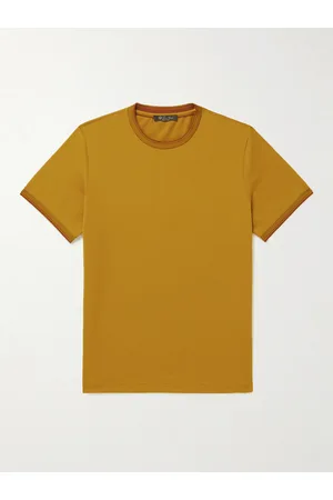 Loro Piana Contrast-Tipped Sea Island Cotton-Piqué T-shirt