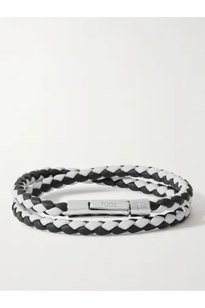 Tod's MyColors 2 Woven Leather and Silver-Tone Wrap Bracelet