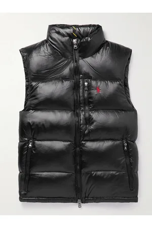 Ralph Lauren Men Gilets - Logo-Embroidered Quilted Recycled-Nylon Down Gilet