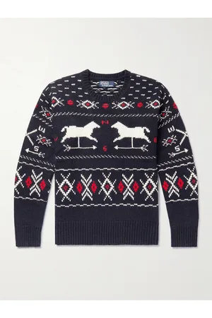 Ralph Lauren Wool and Silk-Blend Jacquard Sweater