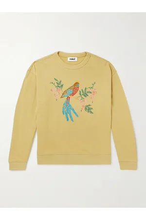 YMC Daisy Age Embroidered Cotton-Jersey Sweatshirt