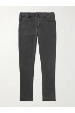James Perse Straight-Leg Brushed Cotton-Blend Twill Trousers